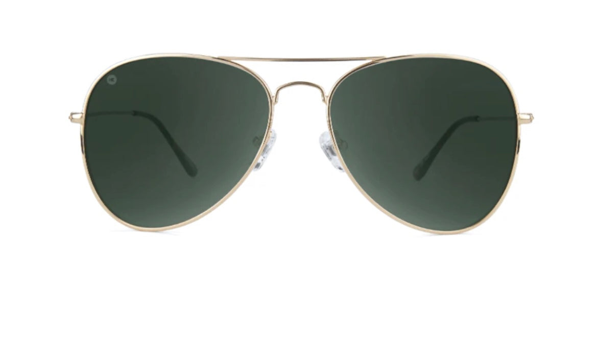 gold/aviator green mile high sunglasses | Knockaround