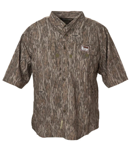 lightweight hunting short sleeve shirt, bottomland | banded