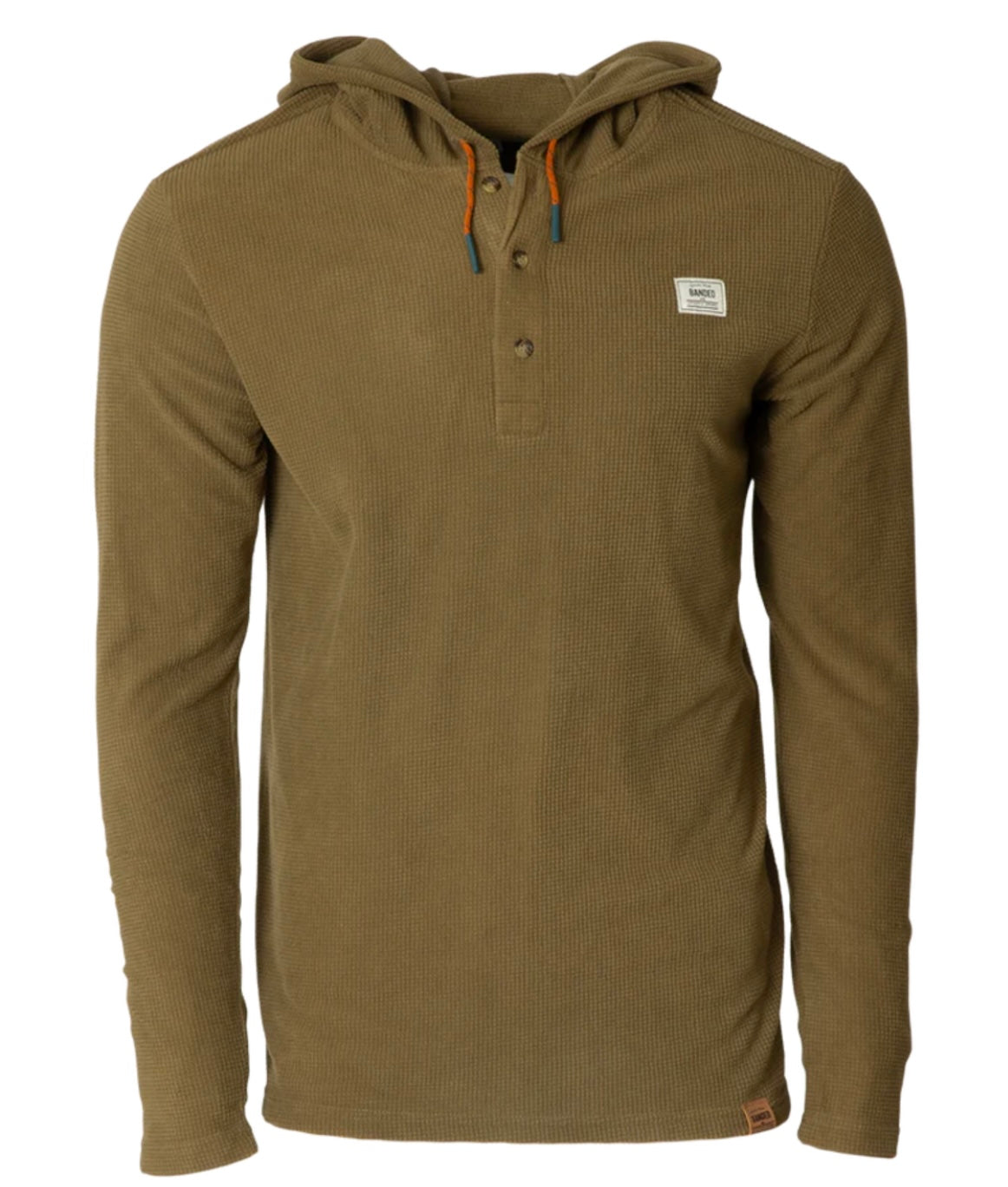 mason hooded henley Spanish moss | banded