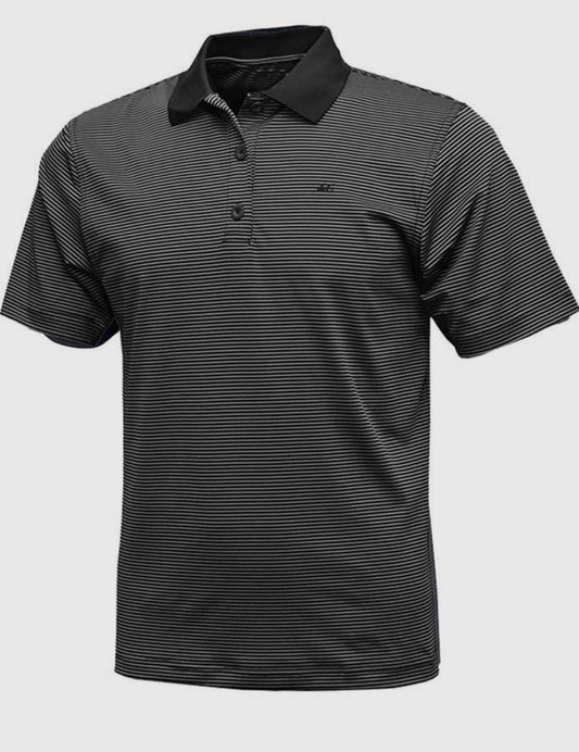 micro striped performance polo, octopus ink | mojo sportswear