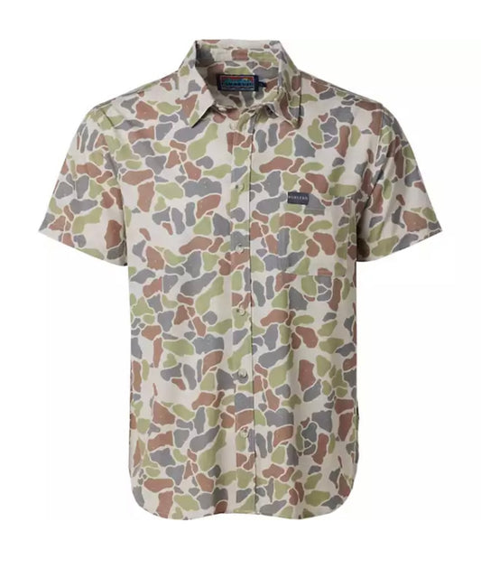 performance button-up, driftwood camo | burlebo