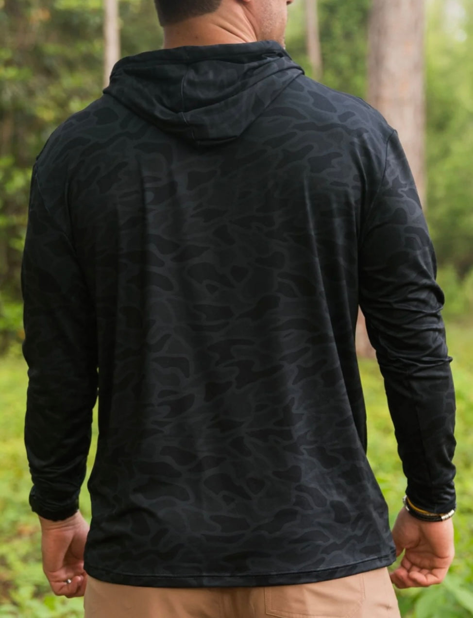 performance hoodie, black camo | burlebo