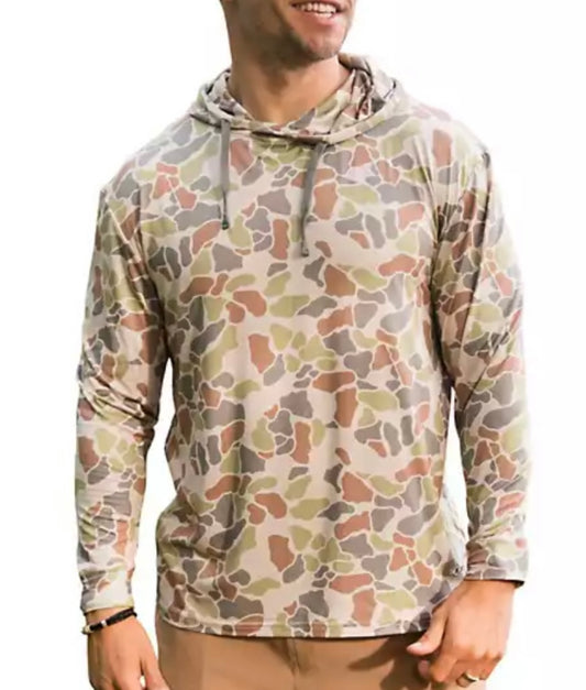 performance hoodie, driftwood camo | burlebo