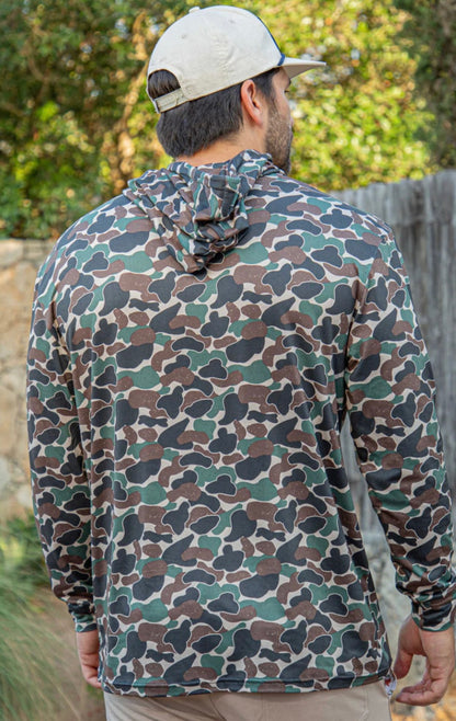 performance hoodie, throwback camo | burlebo