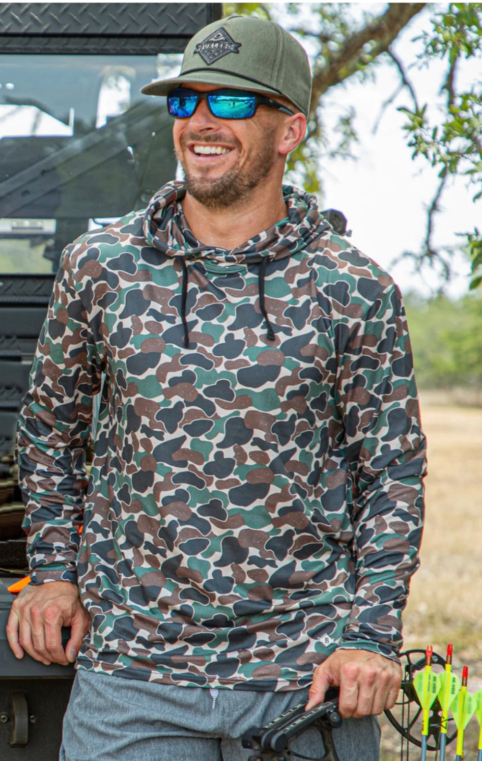 performance hoodie, throwback camo | burlebo