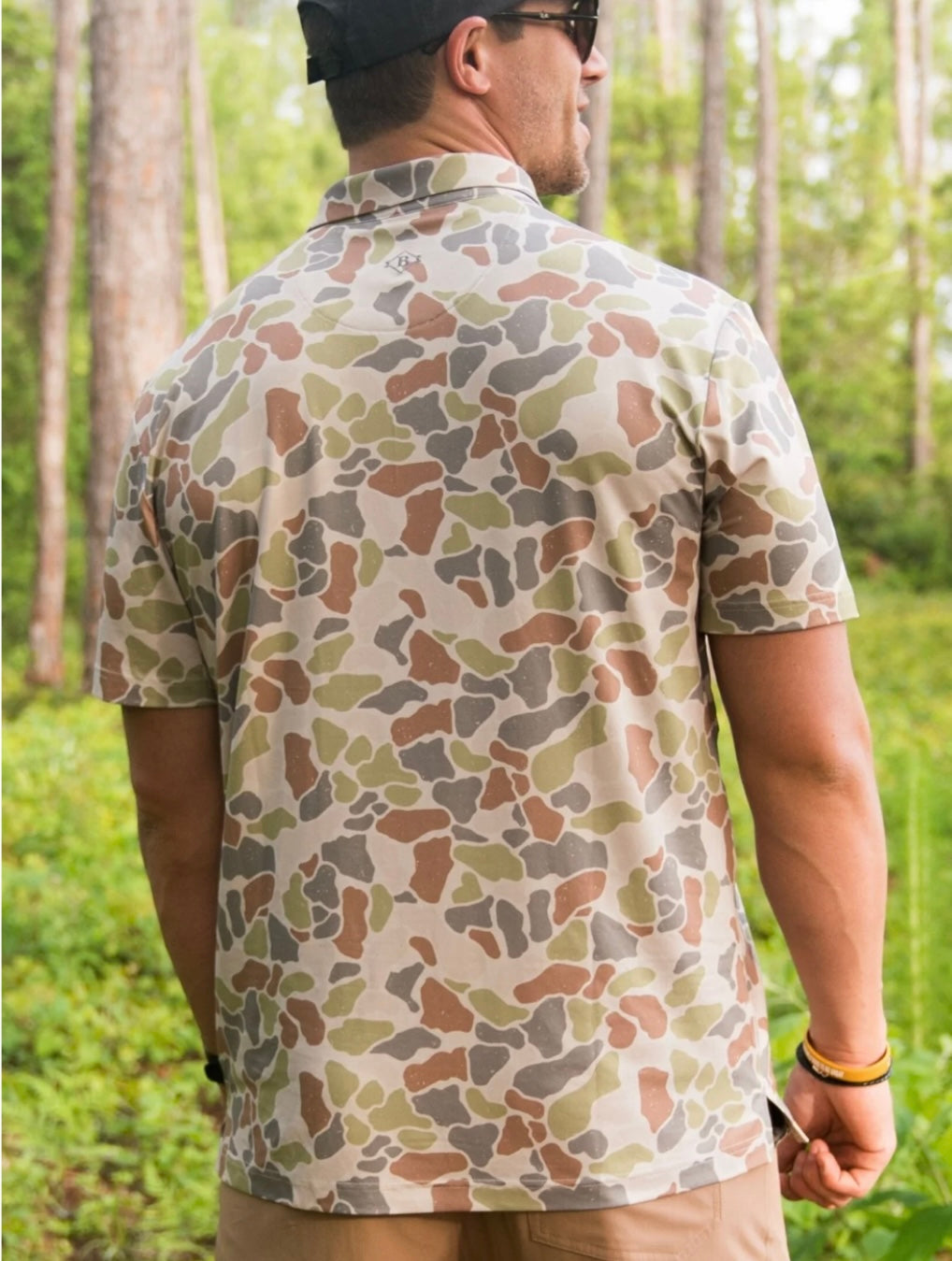 performance polo, driftwood camo | burlebo