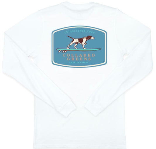 pointer surfer long sleeve white | collared greens