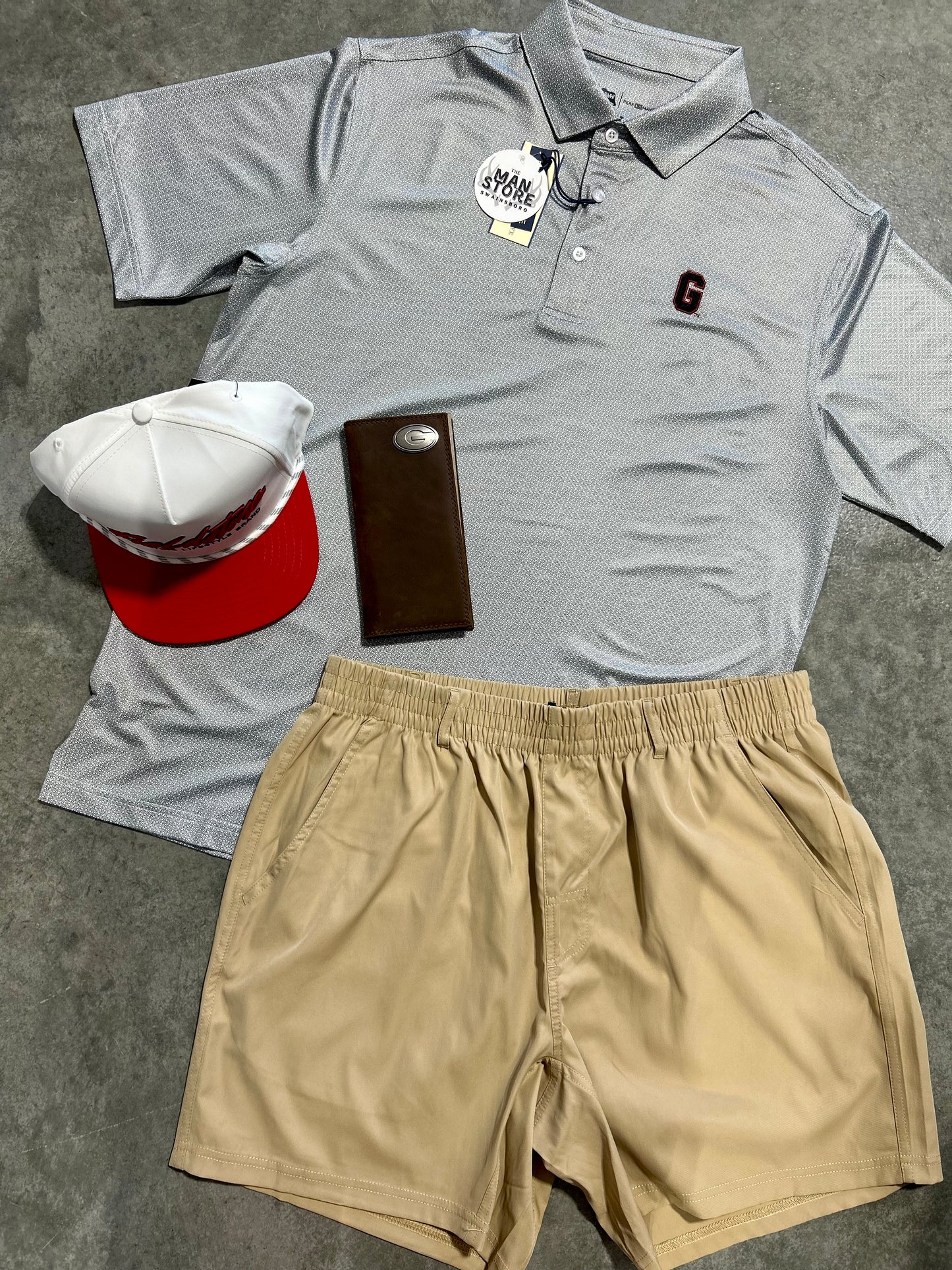 UGA bone yard printed performance polo | onward reserve