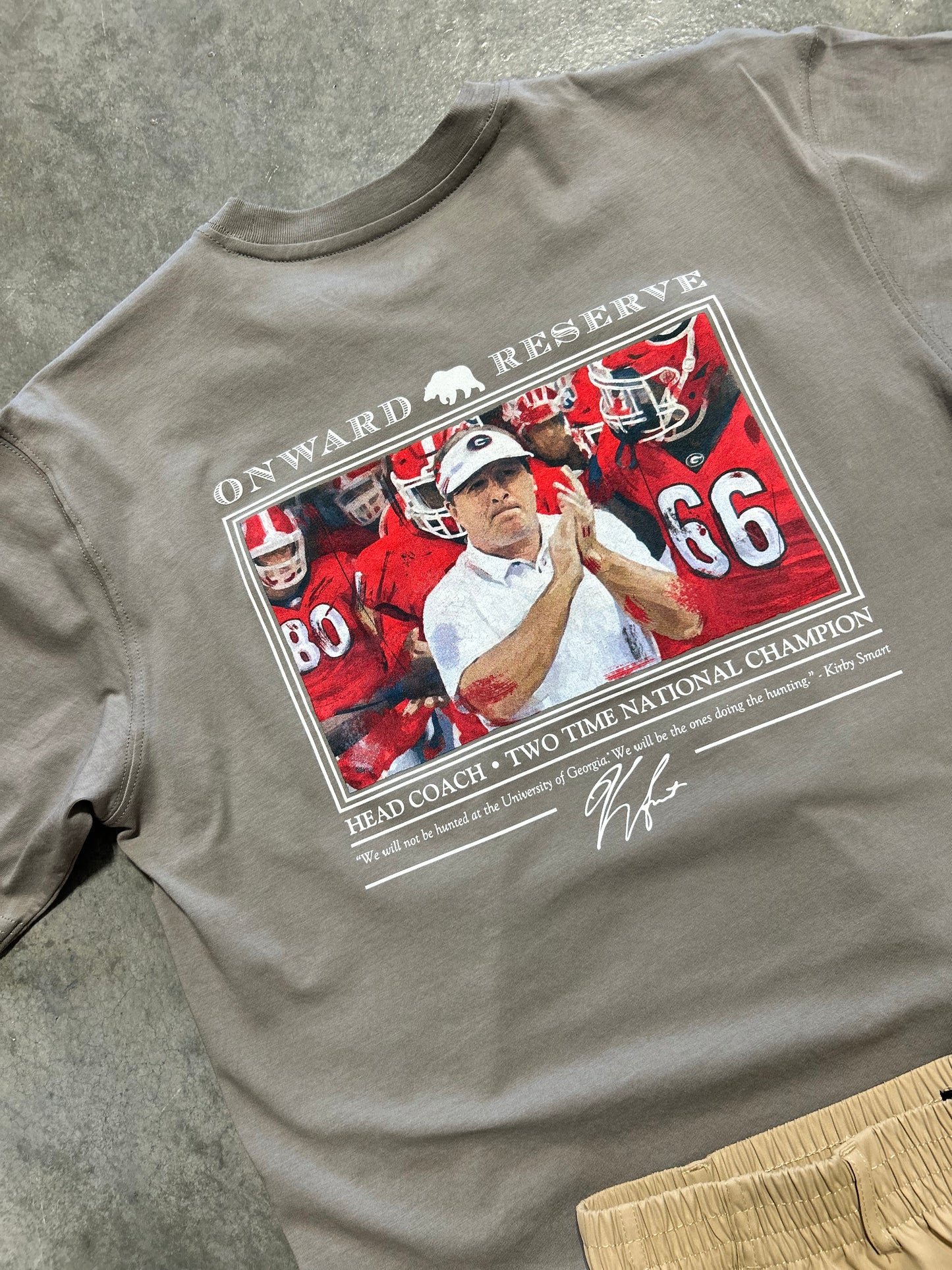 UGA kirby smart tee, granite | onward reserve