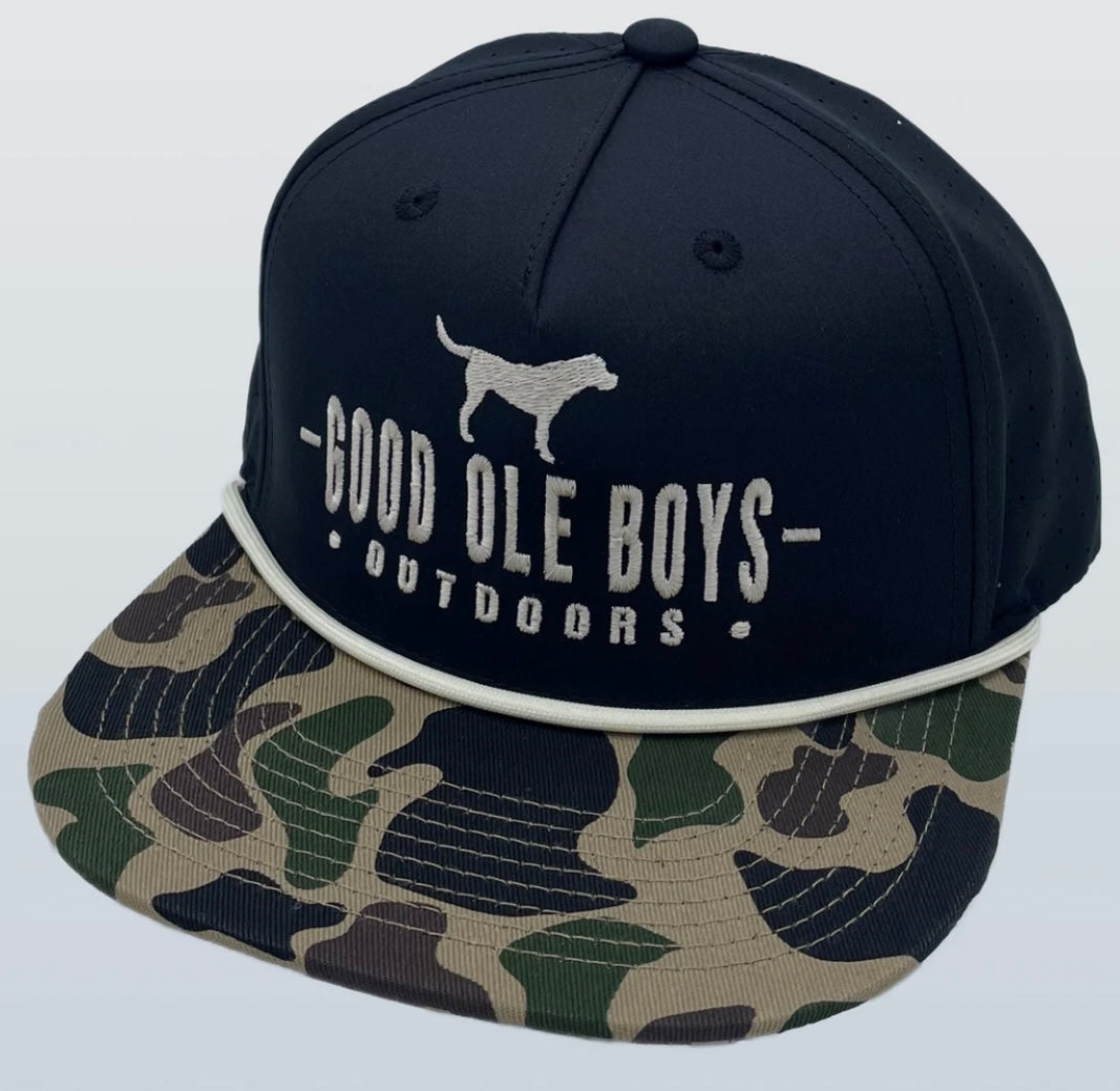 good ole boys black/camo rope hat