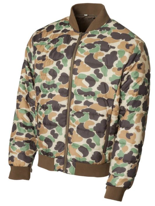 quilted top gunner jacket, old school camo | Avery