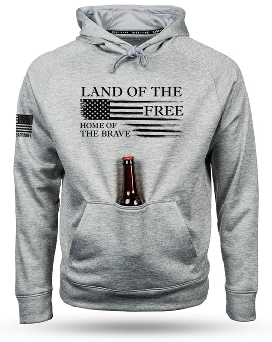 raglan tailgater hoodie brave, heather grey | nine line