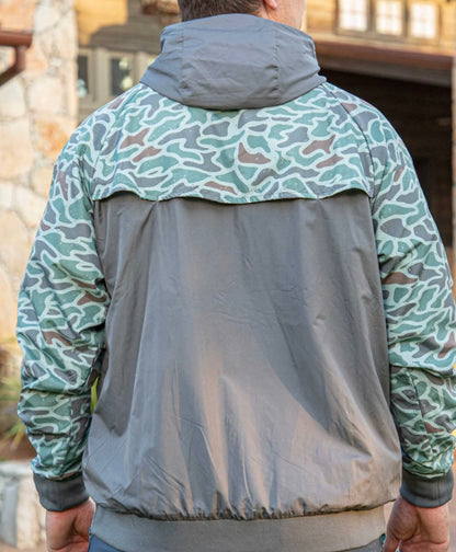 retro duck camo windbreaker