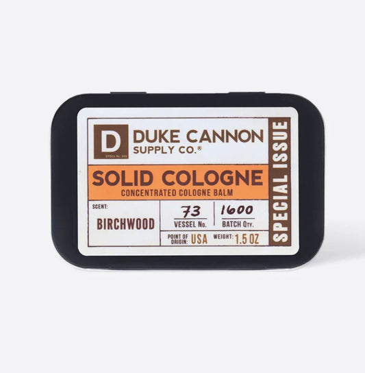 solid cologne, birchwood | duke cannon