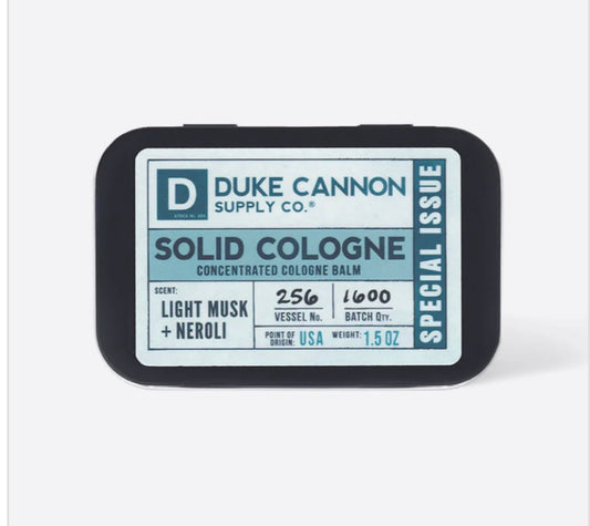 solid cologne, light musk & neroli | duke cannon