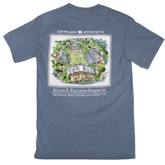 washed blue paulson stadium short sleeve tee | onward reserve