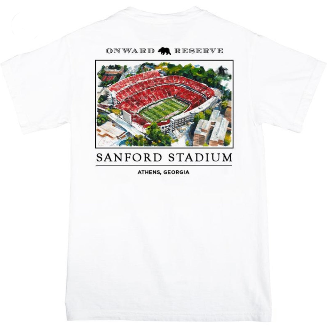 white sanford stadium tee | onward reserve