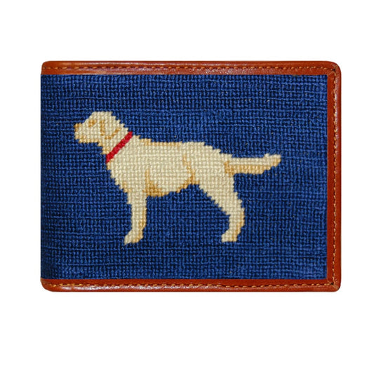 yellow lab needlepoint wallet | smathers & branson