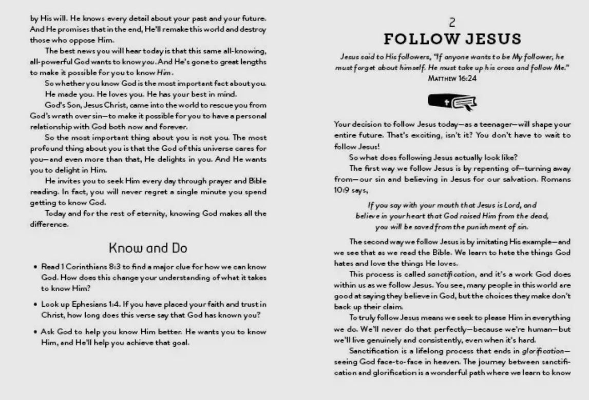 know your Bible devotions for teen guys