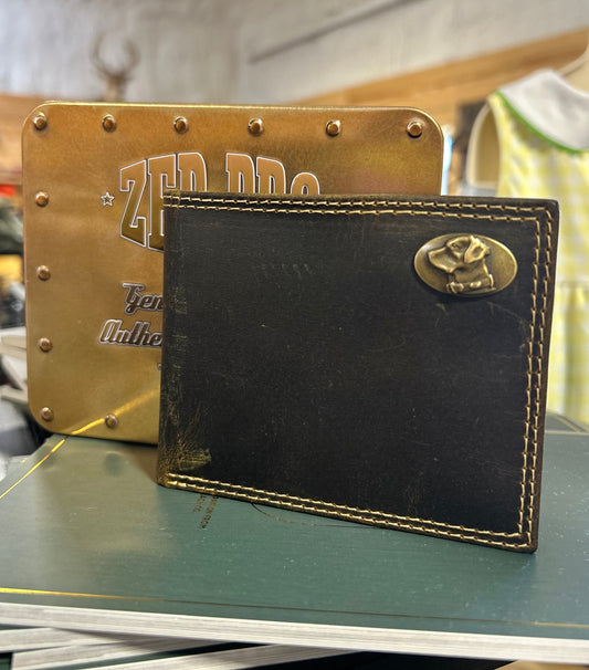 lab vintage tan leather bifold wallet | zeppro