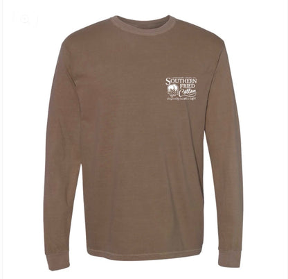 old school pointer long sleeve, espresso | southern fried cotton