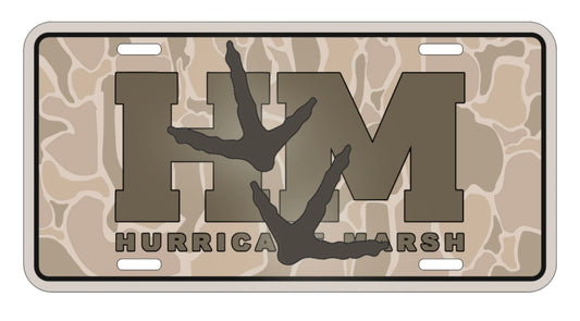 hurricane marsh turkey tracks license plate