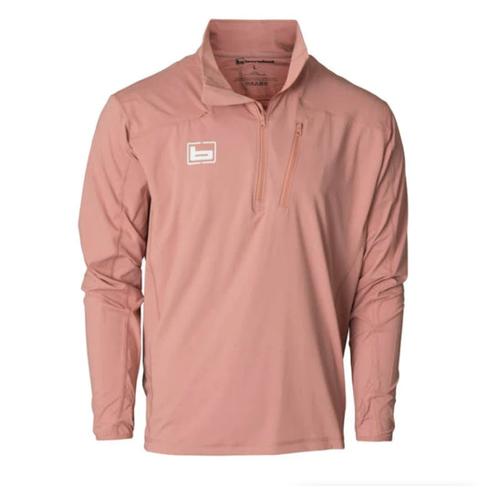 performance adventure 1/4 zip, salmon | banded