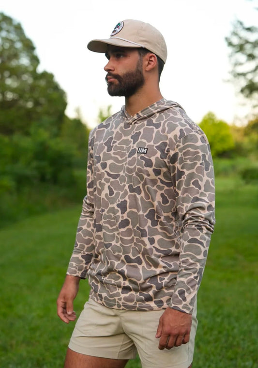 the midwest marsh camo performance hoodie | hurricane marsh