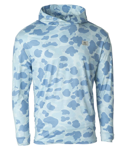 carolinas active hoodie, blue camo | banded