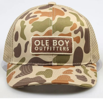 ole boy camo trucker hat