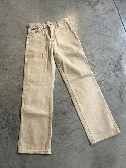 boys cowboy cut original jean. khaki | wrangler