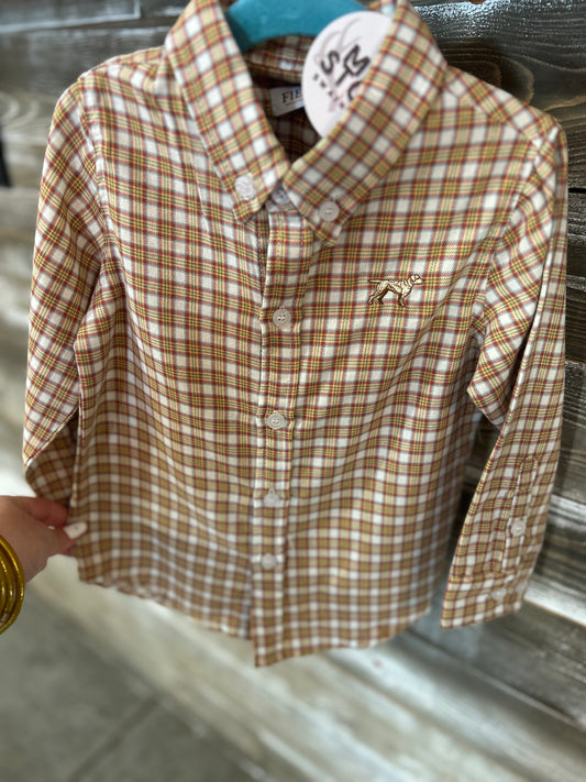 youth harvester button-down | fieldstone