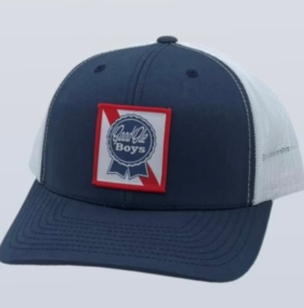 good ole boys PBR patch hat, navy/white