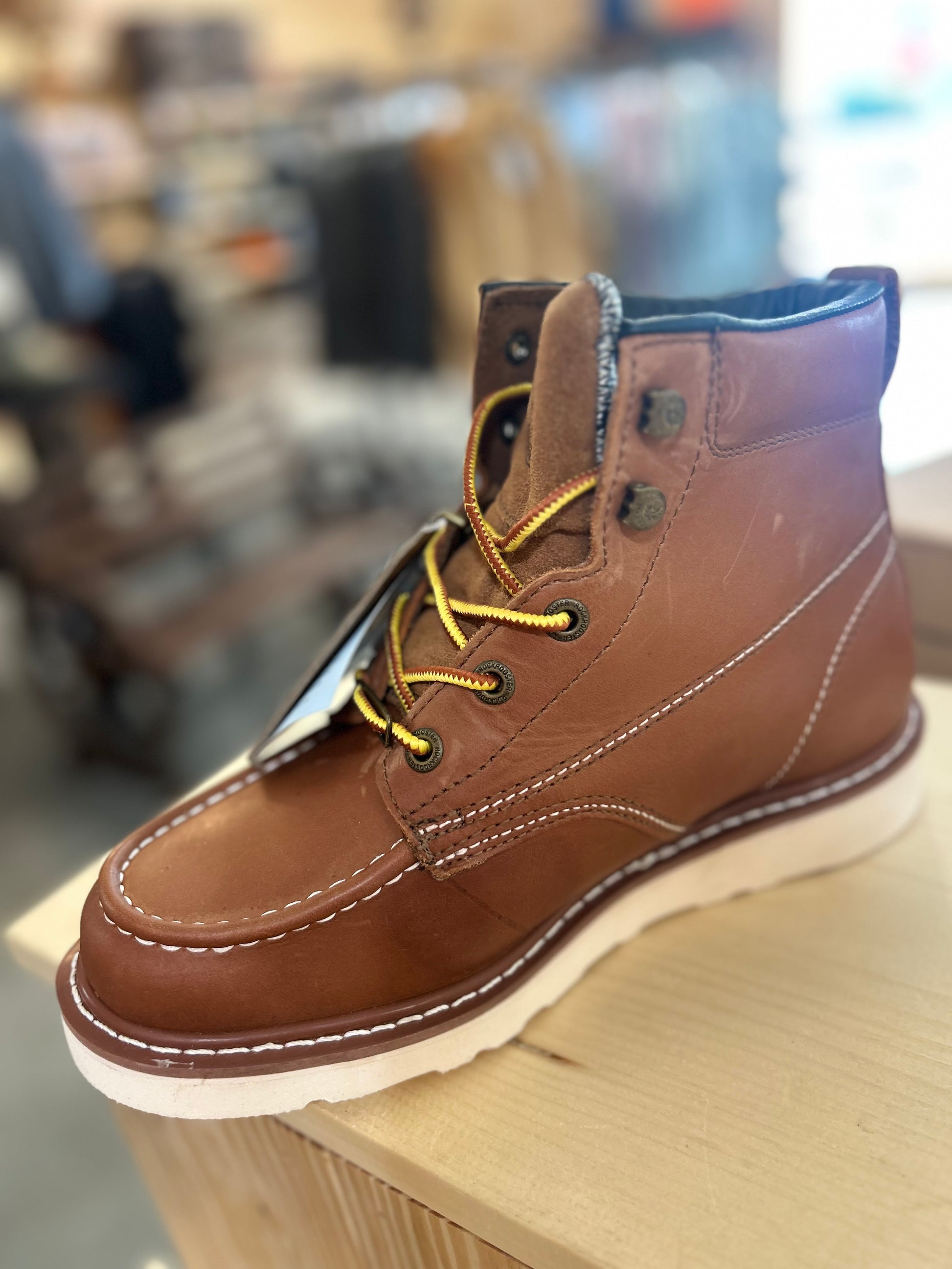 Soft Toe Wedge Rock Rooster Shoes Work Boots For Men ROCKROOSTER