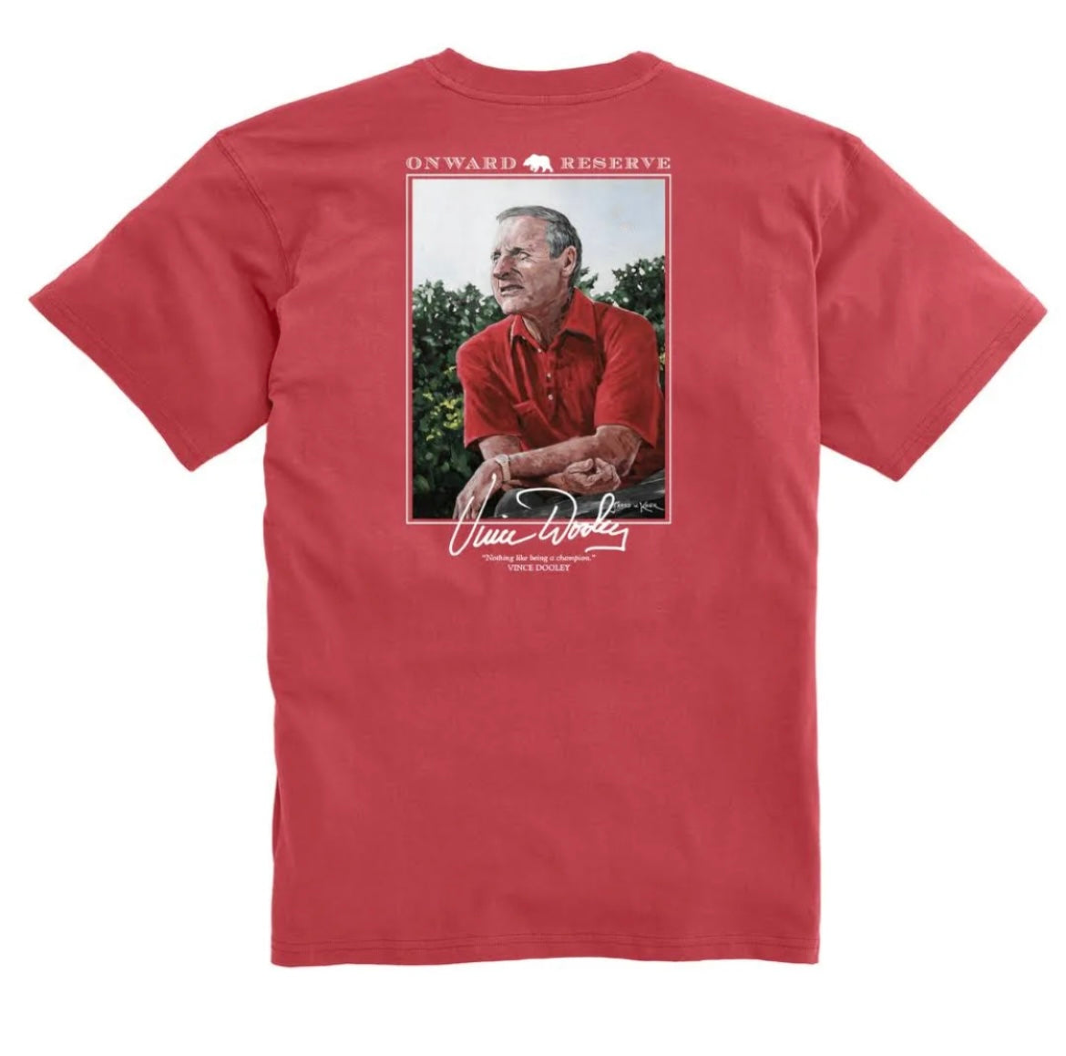 vince dooley tee, washed red | onward reserve