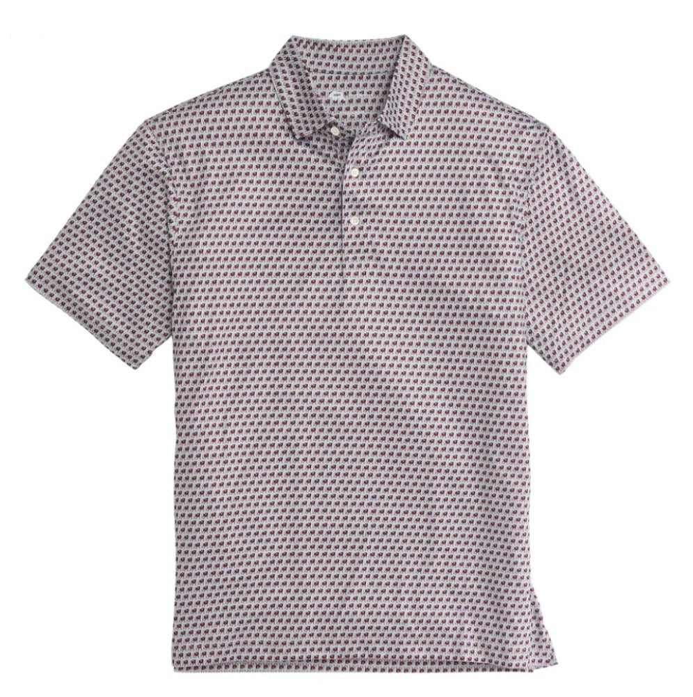 standing bulldog printed polo, mirage grey | onward reserve