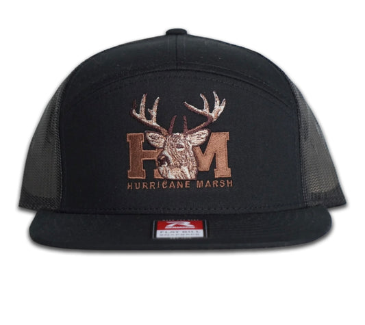 the trophy buck black out Richardson 7 panel hat | hurricane marsh