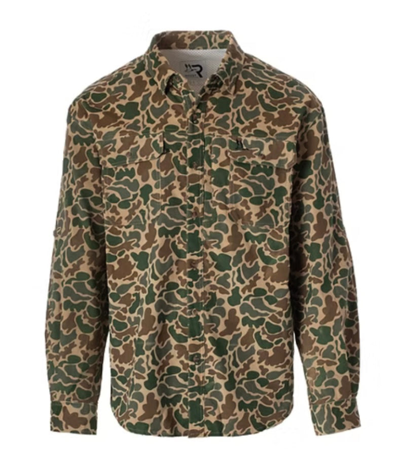 camo corduroy button down | roost