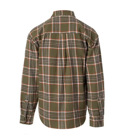 cattleman flannel button-down, green | fieldstone