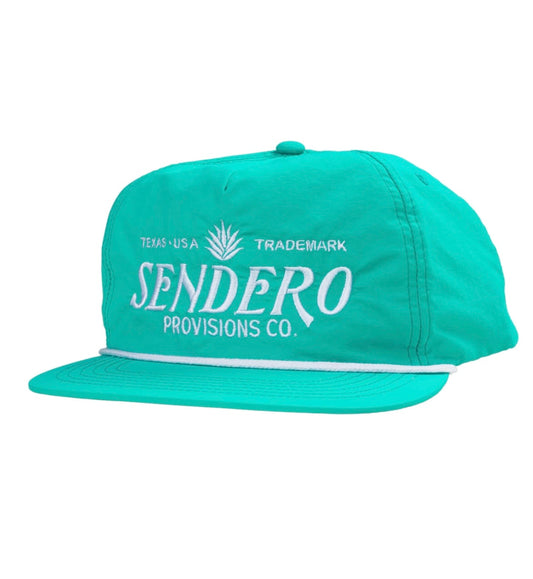 logo hat, teal/white | sendero