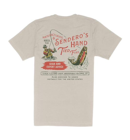 hand tied flies tee | sendero