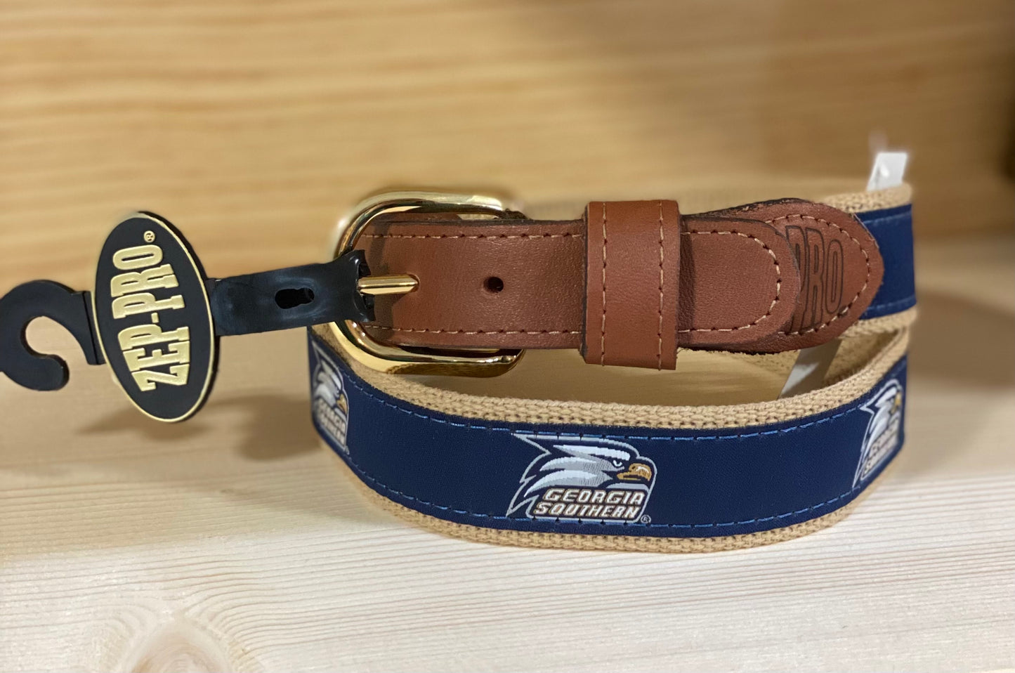 navy GSU ribbon belt | zep-pro