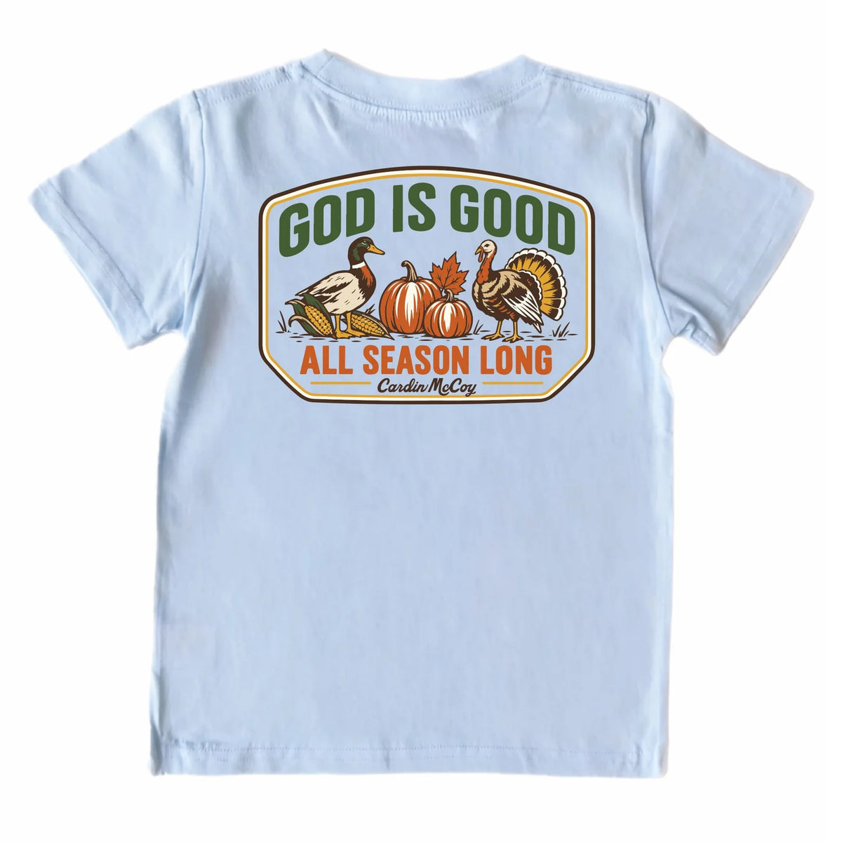 kids' all season short-sleeve tee, cool blue | cardin mccoy