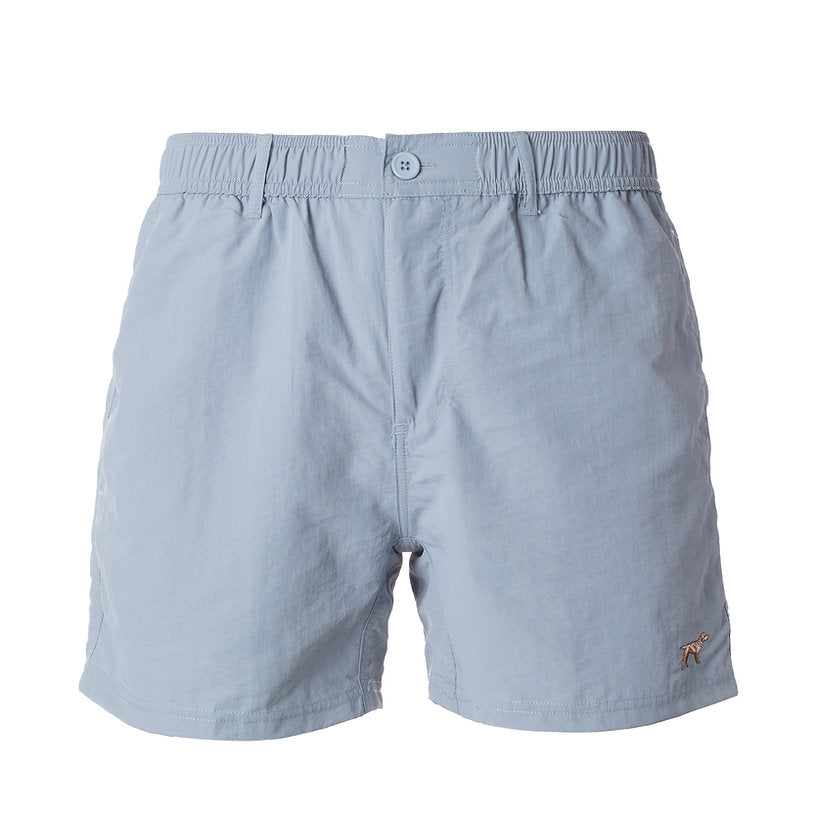 youth angler shorts, washed denim | fieldstone