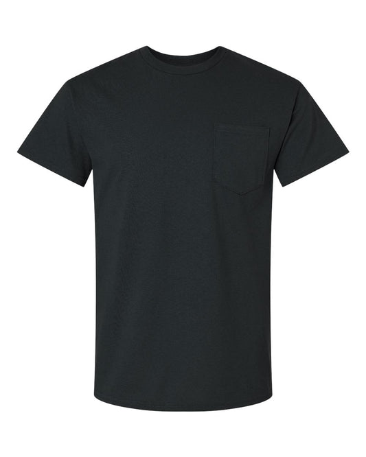 gildan pocket tee, black