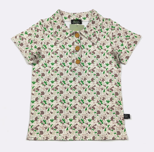 boys' trailside camo polo