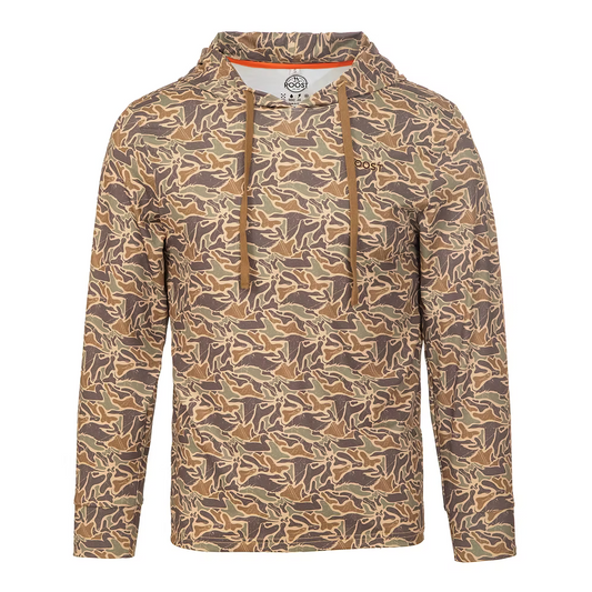 roost feathertech camo performance hoodie