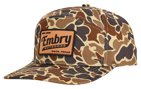 duck camo 6 panel retro trucker | embry outdoors