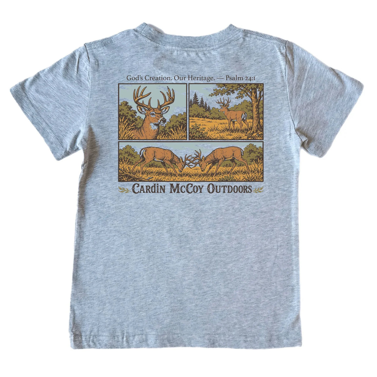kids' our heritage short-sleeve tee, heather gray | cardin mccoy