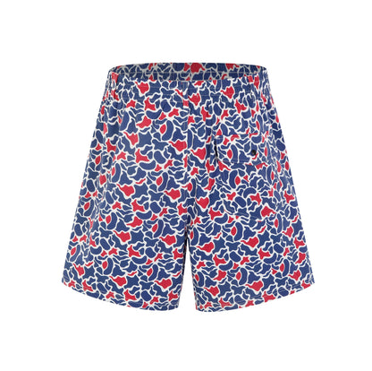 red white and blue old school shorts